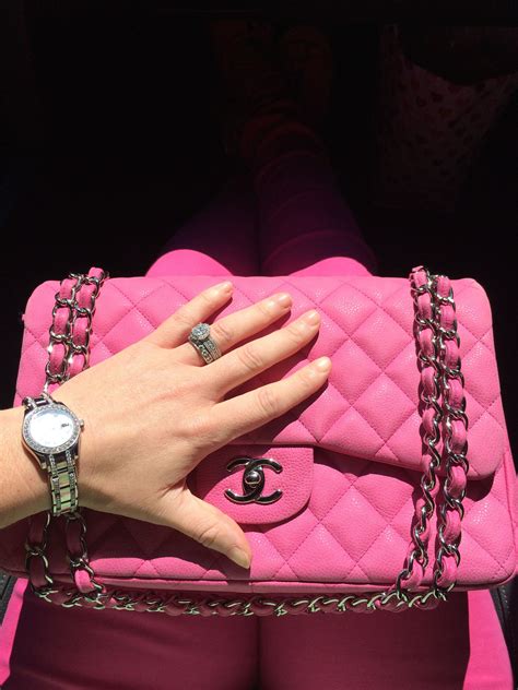 hot pink chanel classic flap